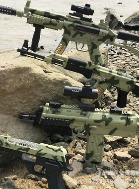 儿童MP5突击步枪MP7机关枪仿真震动声光AK47电动玩具沙鹰手枪男孩