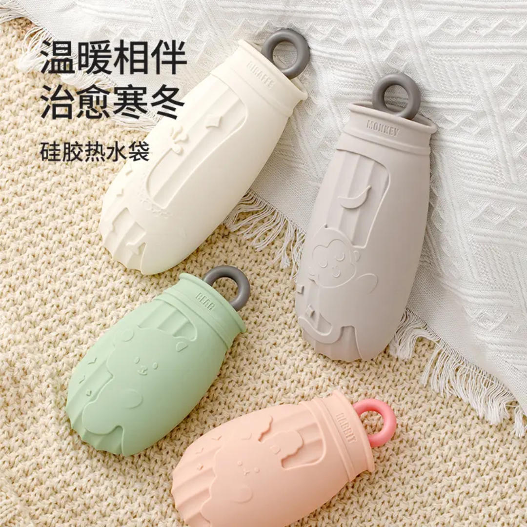 硅胶热水袋注水式暖手袋暖手宝卡通可爱儿童学生保暖