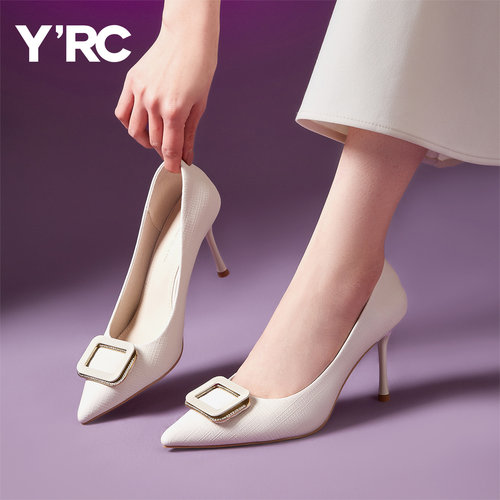 YRC高跟鞋2025春夏新款浅口单鞋