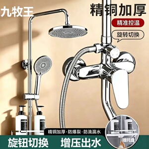全铜恒温增压家用淋浴花洒套装
