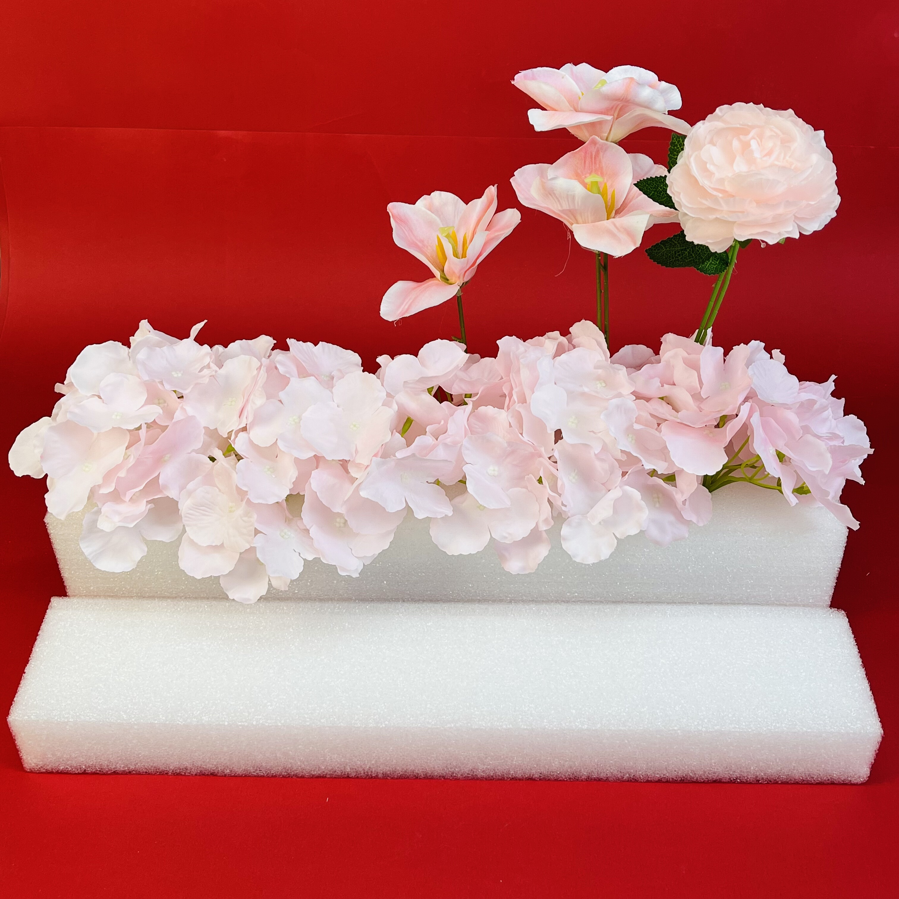 婚庆插花泡沫板epe 珍珠棉仿真植物花泥板花排路引插花板花墙插花