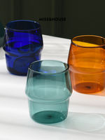 Xiao Xi's Nordic InS-style high borosilicate heat-resistant colored glass cups, coffee cups, breakfast milk cups, and juice cups thumbnail 4