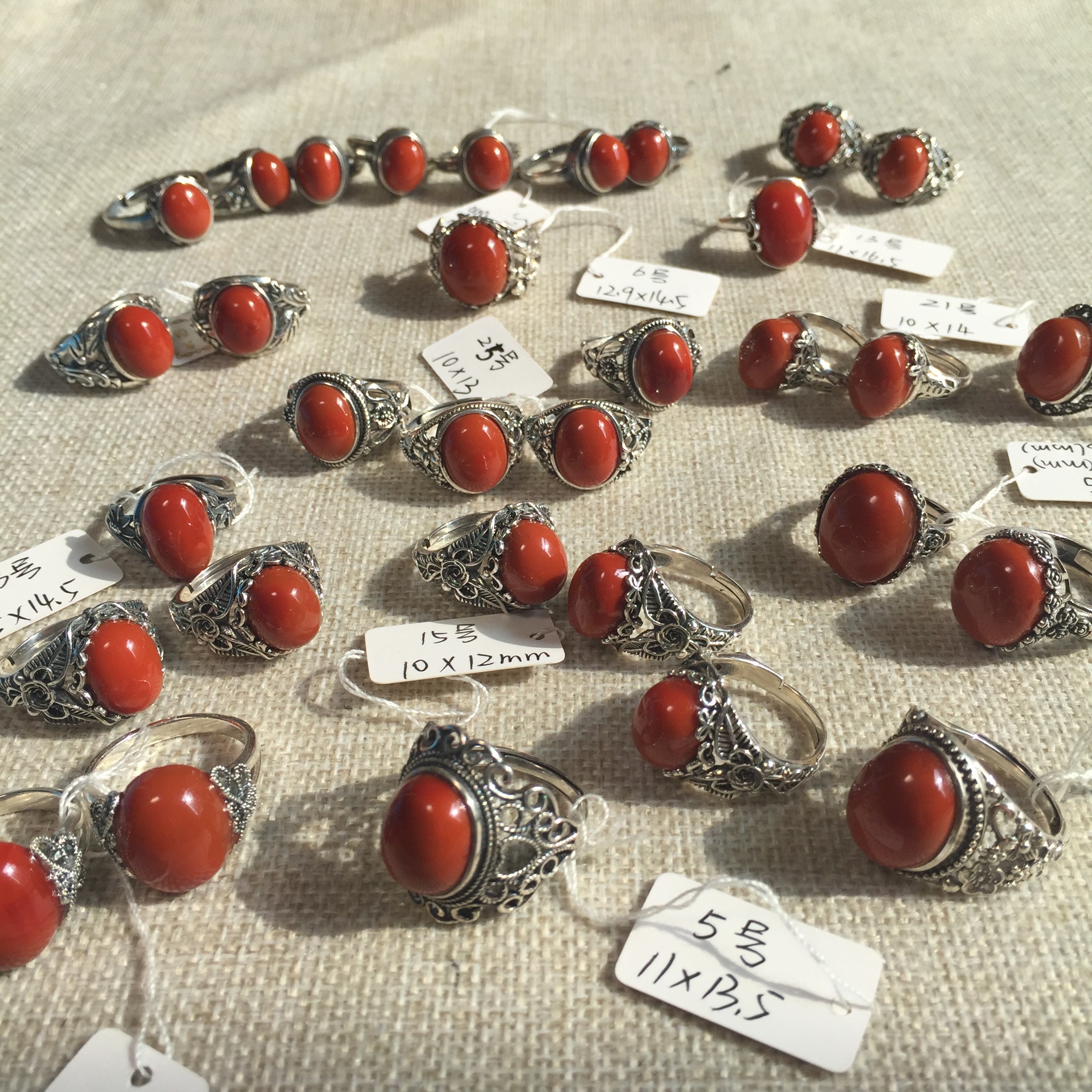 南红玛瑙镶嵌南红戒指