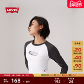 商场同款 辣妹显瘦休闲T恤上衣0018L 复古修身 Levi s李维斯女士美式