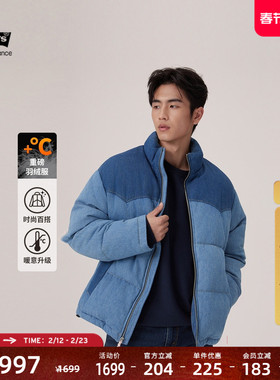 商场同款Levi's李维斯冬暖系列25年秋冬新款男士牛仔羽绒服004Z9