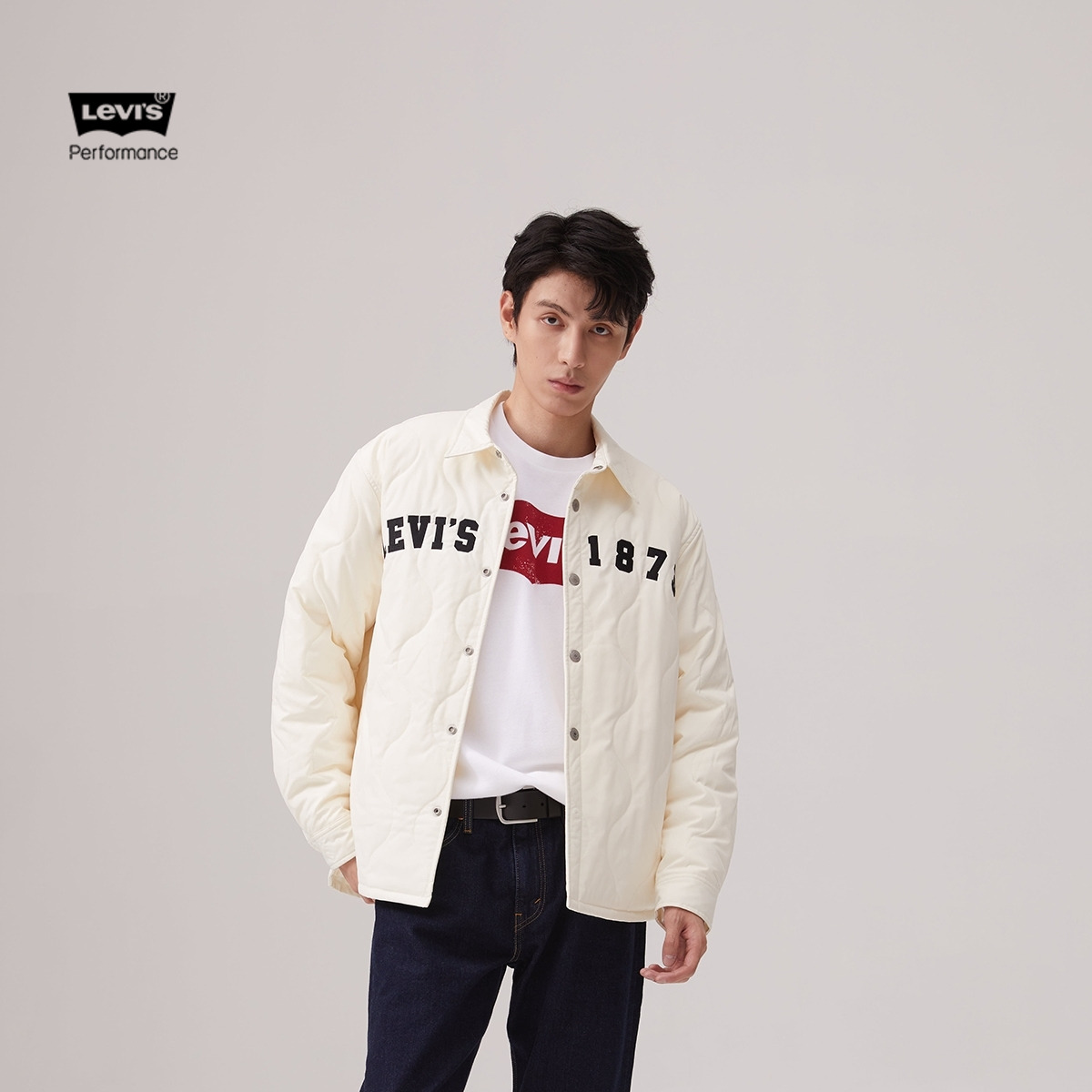 Levi's男士刺绣翻领夹克外套