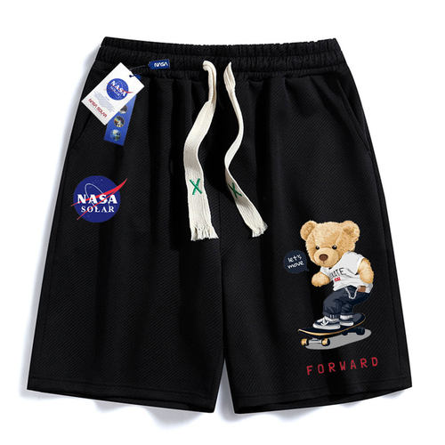 户外休闲小熊五分裤NASA潮牌运动