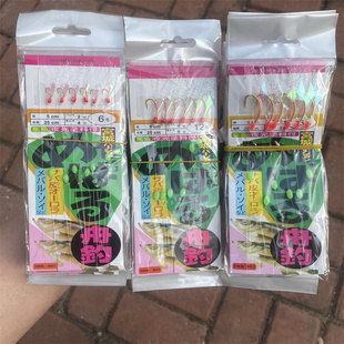 金丸世仿生路亚串钩七彩亮丝鱼皮串钩 翘嘴马口钩 海钓橡皮钩鱼钩