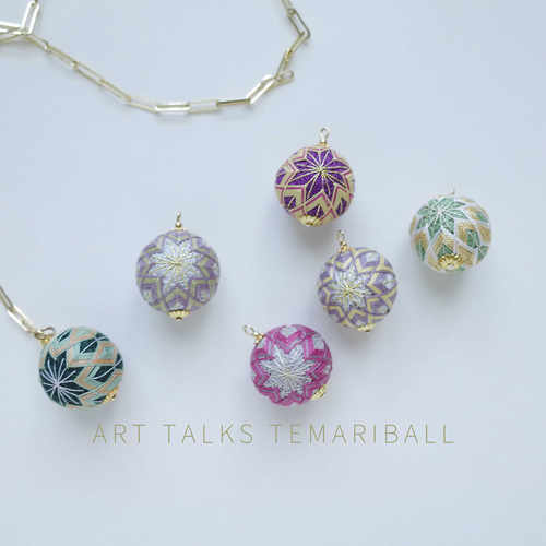 连续的菱形|手工制作手鞠成品项链 进口植物染丝线 精致手作礼物