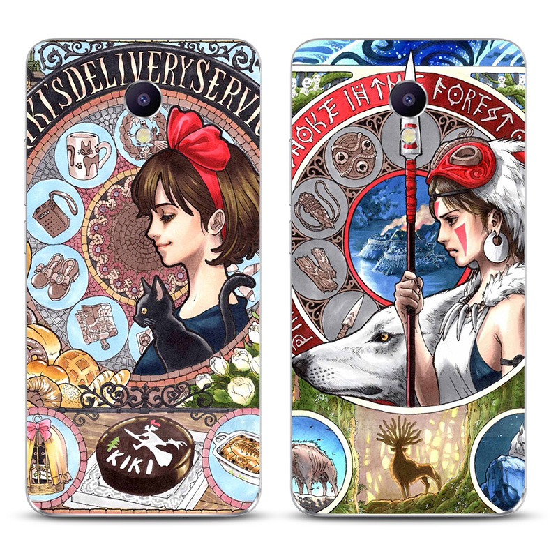 幽灵公主魅蓝note5手机壳note3 2魅族metal保护套天空之城小魔女