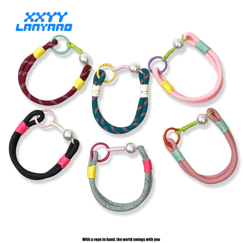 DIY多巴胺编织肤感绳手机挂绳手腕柔韧防丢包包钥匙水杯便携可提