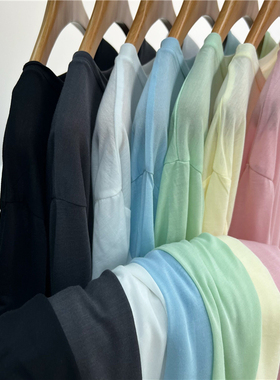 2026夏季新款天丝防晒罩衫长袖t恤女薄款韩版百搭宽松圆领上衣