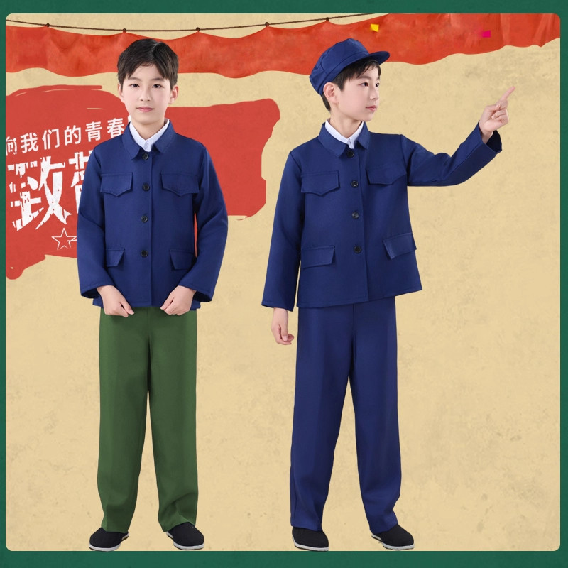 80年代怀旧服装儿童成人70衣服七八十年代知青学生工人话剧演出服