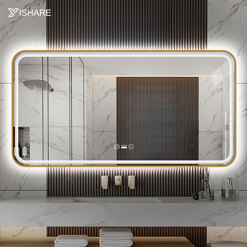 yishare铝框圆角轻奢智能镜