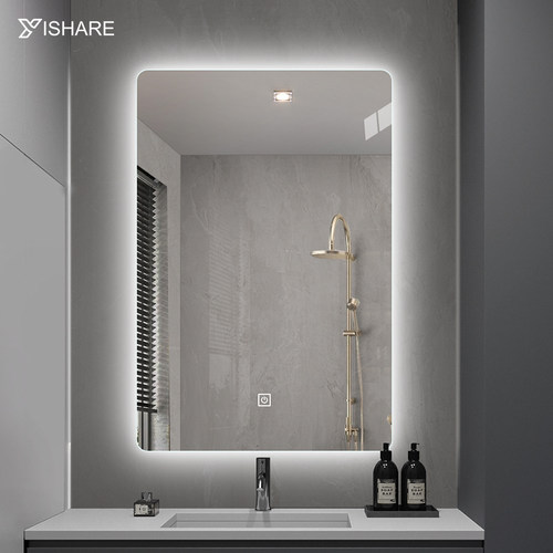 Yishare方形现代无框智能浴室镜