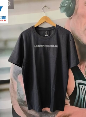 安德玛UA LOGO Overlay 男子夏季速干健身训练运动短袖T恤1382903