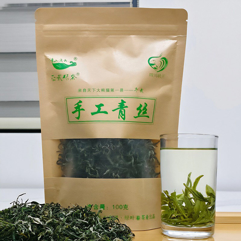 四川平武绿茶手工青丝100g袋装