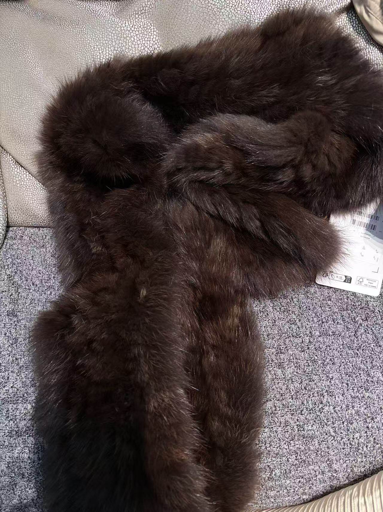 YEVACHAO编制紫貂围脖