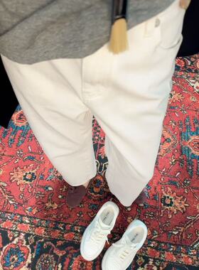 YEVA CHAO九分100%棉牛仔裤