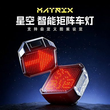 ENLEE自行车尾灯夜骑灯防水充电公路山地车夜间骑行表情刹车灯