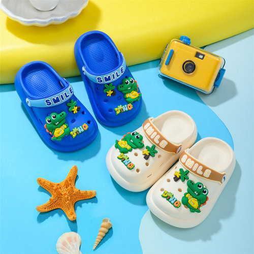 无味儿童凉拖鞋男童夏季卡通可爱沙滩洞洞鞋防滑洗澡女童宝宝拖鞋