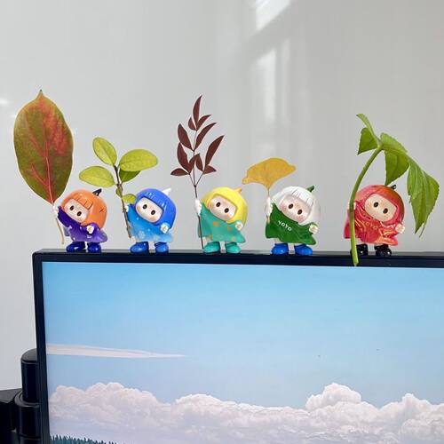 新款盲盒右右萌趣歪头盲盒可爱潮玩摆件南瓜头公仔桌面摆件女礼物