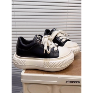 日本offcat厚底面包鞋女白色系带休闲板鞋超轻软底不累脚小白鞋潮