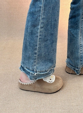 日本offcat2025新款可爱卡通小猫咪拖鞋女款外穿厚底舒适包头拖鞋