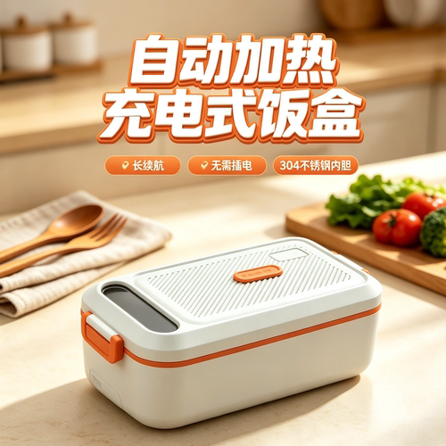 无线充电保温饭盒充电宝自带加热