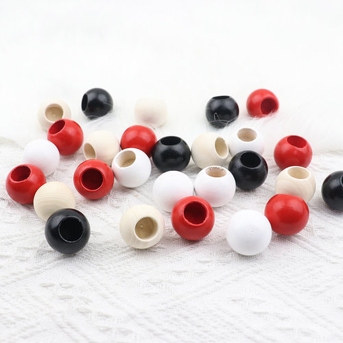 30MM半孔15MM木珠子木球