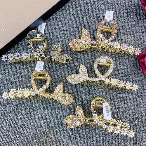 马尾山茶花抓夹鱼尾头饰鲨鱼夹