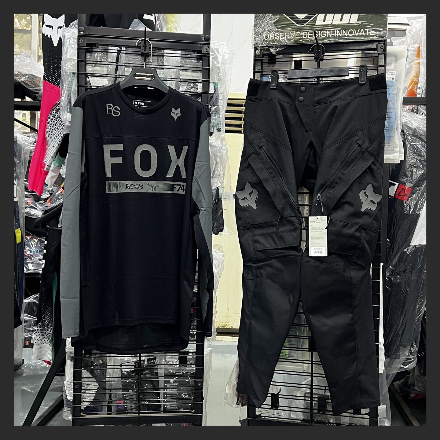 新款FOX专业林道越野穿越爬山服装抗撕裂有口袋耐磨防刮越野套装