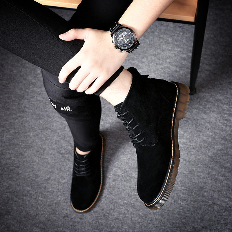 马丁靴男冬季2025加绒保暖靴子男百搭皮靴英伦短靴休闲中帮鞋男潮,流行男鞋,时装靴,淘宝优惠券,粉丝福利购,淘宝优惠卷