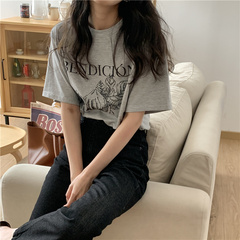 實拍實價~寬鬆百搭印花短袖T恤