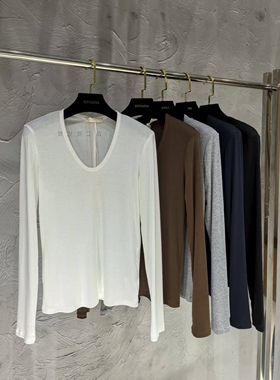 微默契正品JEANSWANG净版U领随身款打底衫T恤55013