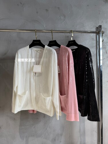 微默契正品K牌KIYUGINA亮片开衫双侧口袋短外套7652