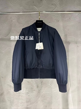 微默契正品K牌KIYUGINA鸭绒藏青色羽绒服棒球服短外套7519