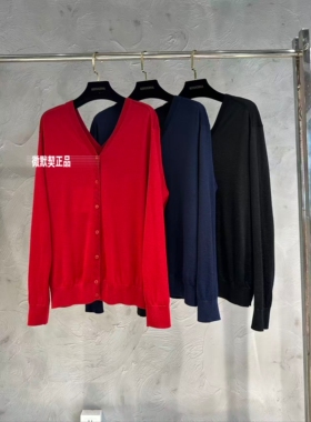 微默契正品K牌KIYUGINA前后V领宽松针织衫开衫251211