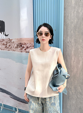 微默契正品K牌KIYUGINA真皮极简净版套头马甲28699-1