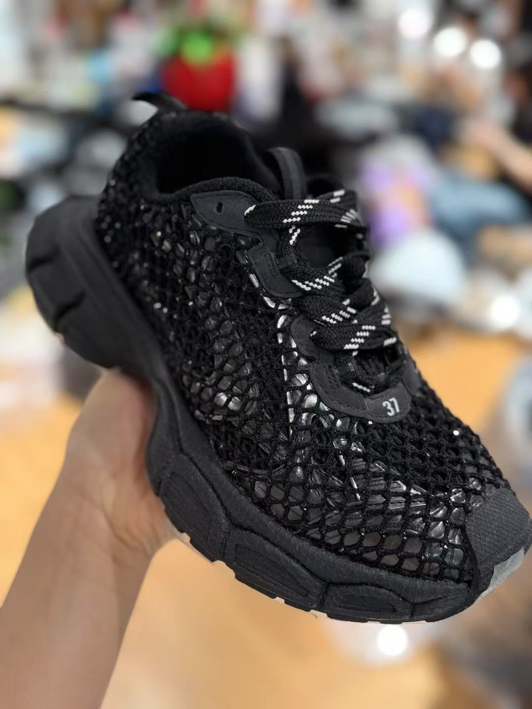 现货微默契正品K牌KIYUGINA网面满钻重工运动休闲鞋老爹鞋1158-2