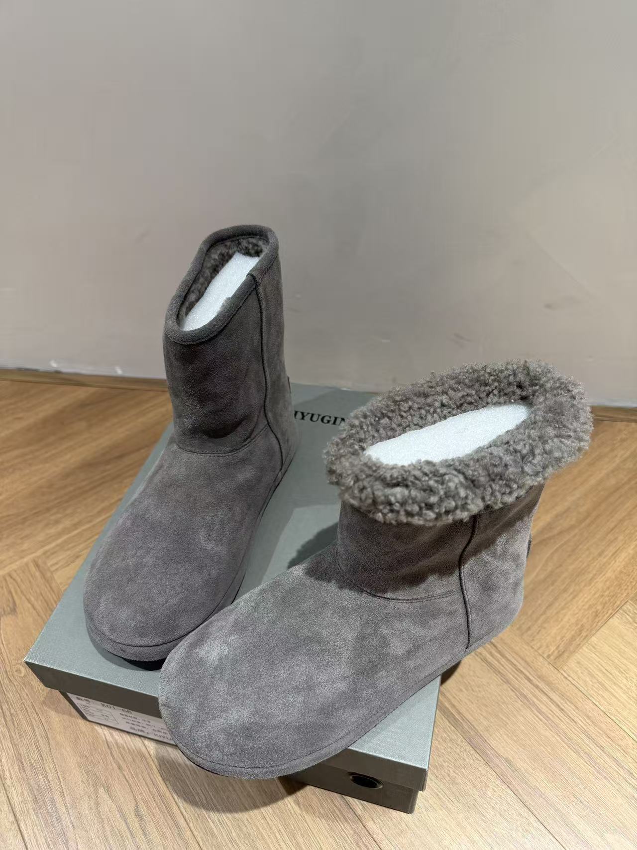 现货微默契正品K牌KIYUGINA皮毛一体真皮短靴休闲鞋K01-66