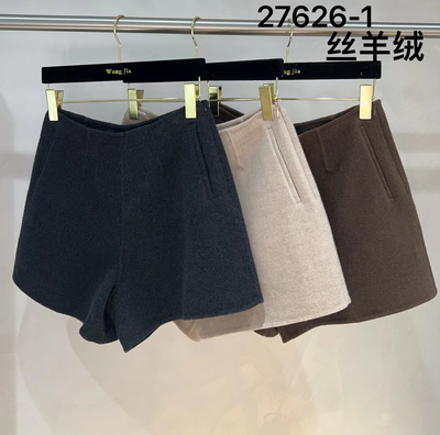 现货发微默契正品K牌KIYUGINA丝羊绒面料高品质短裤休闲裤