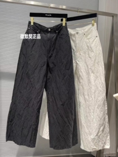 微默契正品K牌KIYUGINA春夏褶皱舒适面料休闲裤