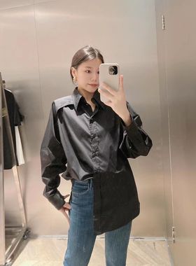 限量福利款微默契真皮K牌KIYUGINA宽松大版型镂空设计感衬衣S0011