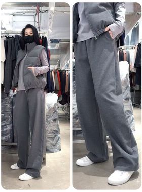 微默契正品K牌KIYUGINA松紧腰宽松镰刀裤弯刀裤休闲裤7497