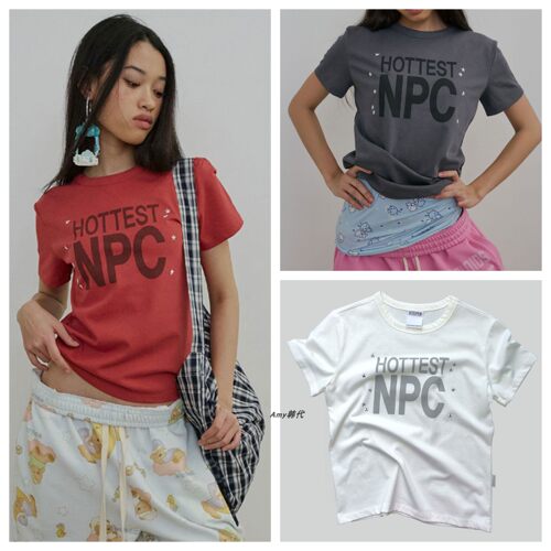 特价韩国代购SCULPTOR 26夏Hottest NPC Tee 最热门的NPC 短袖T恤