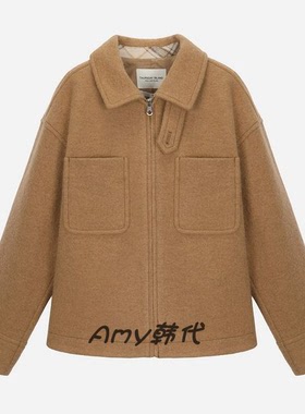 特价 韩国直邮Thursday Island 25秋冬羊毛混纺呢外套T258MJK931W