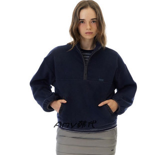 Amy韩国代购GROVE 25WT HAILEY FLEECE HALF ZIP摇粒绒半拉链卫衣