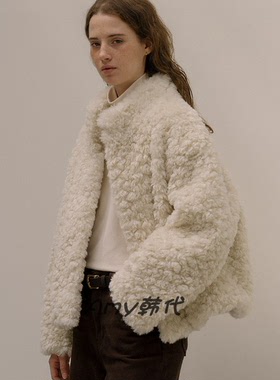 KNOWN BETTER韩国直邮25冬高领短款人造毛皮夹克外套KNFW05CT01