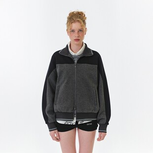 Amy韩国代购GROVE 25FW 拼色拉链夹克外套ROMI TRACK JUMPER
